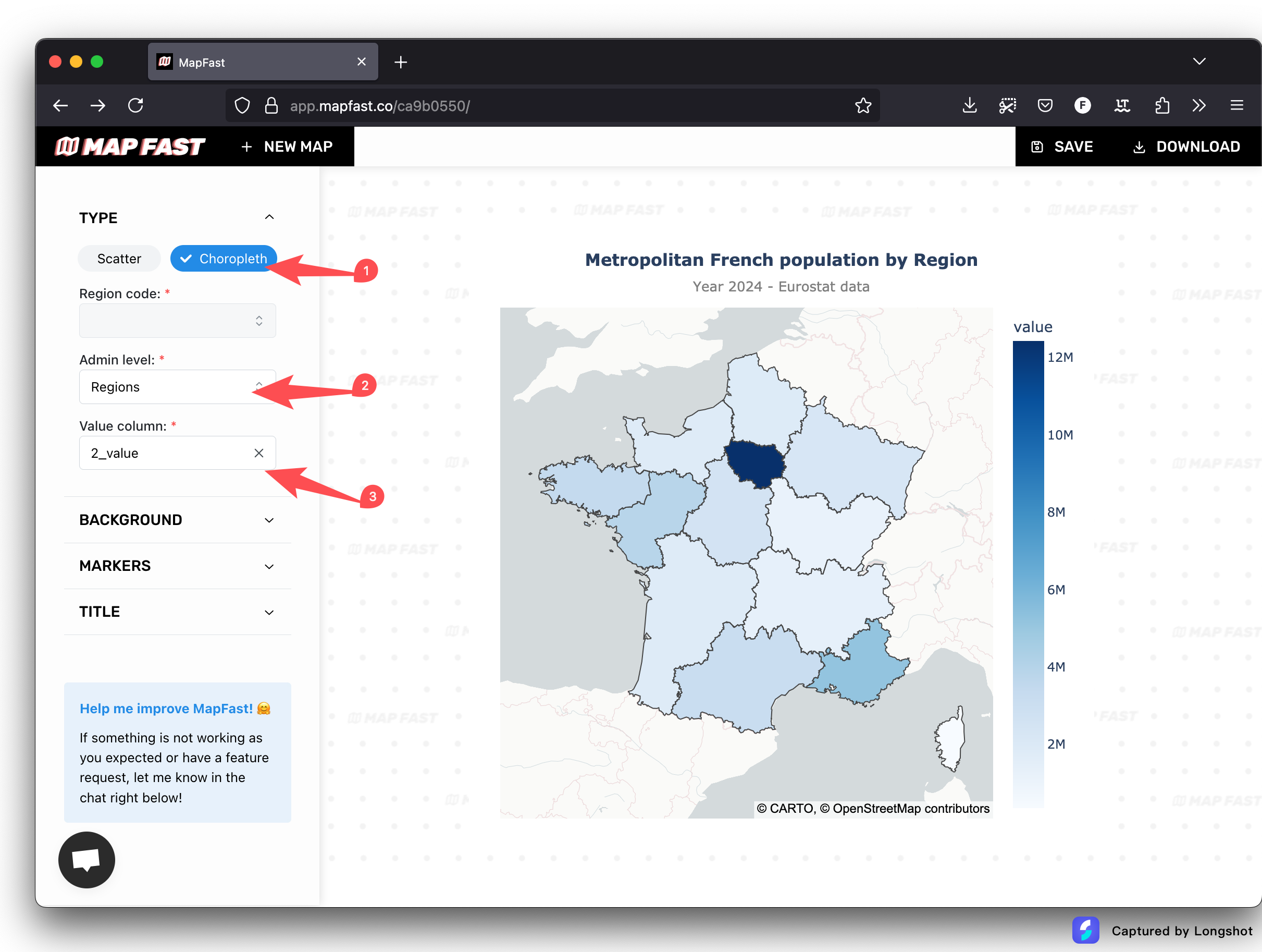 Choropleth map