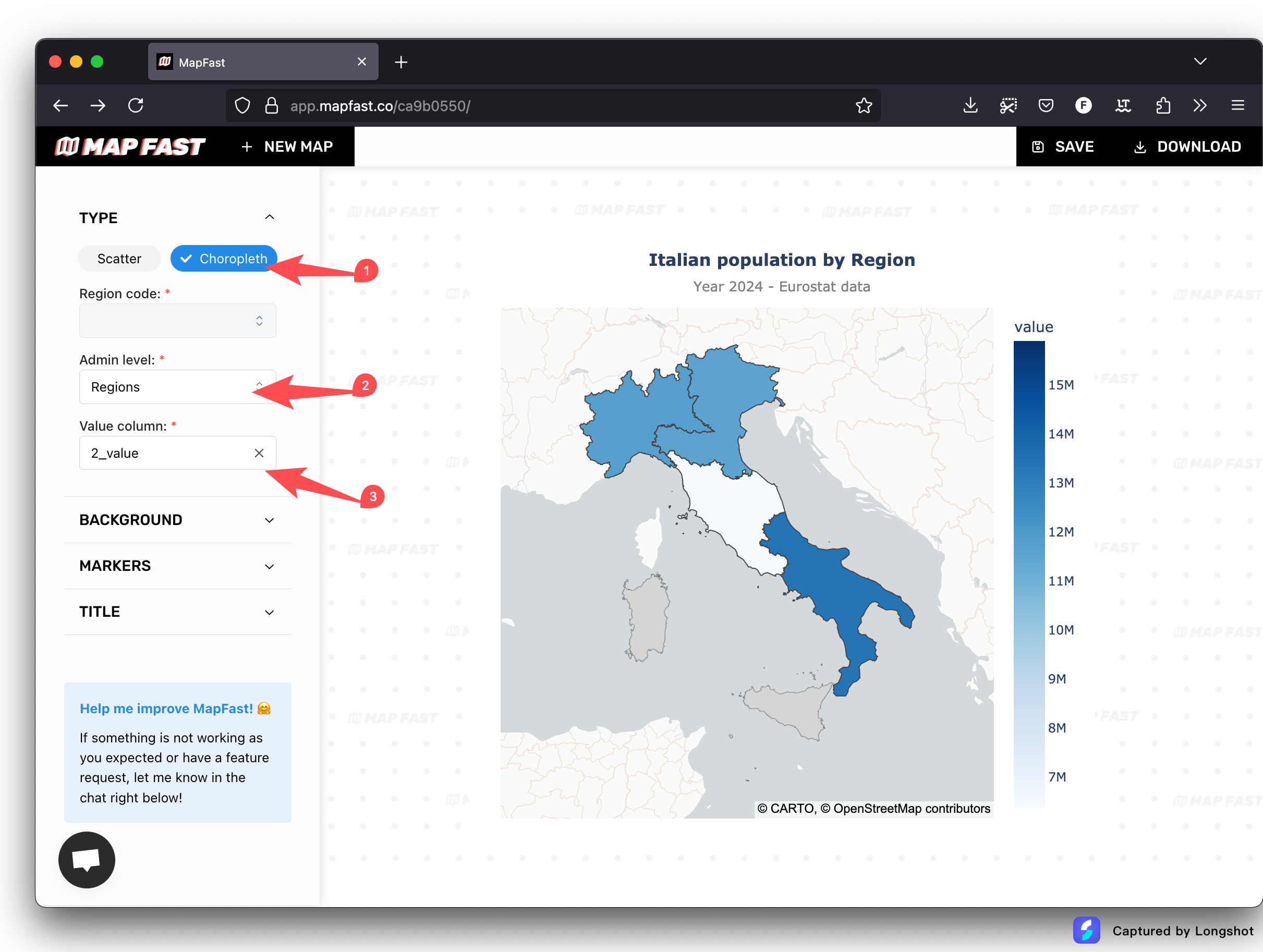 Choropleth map