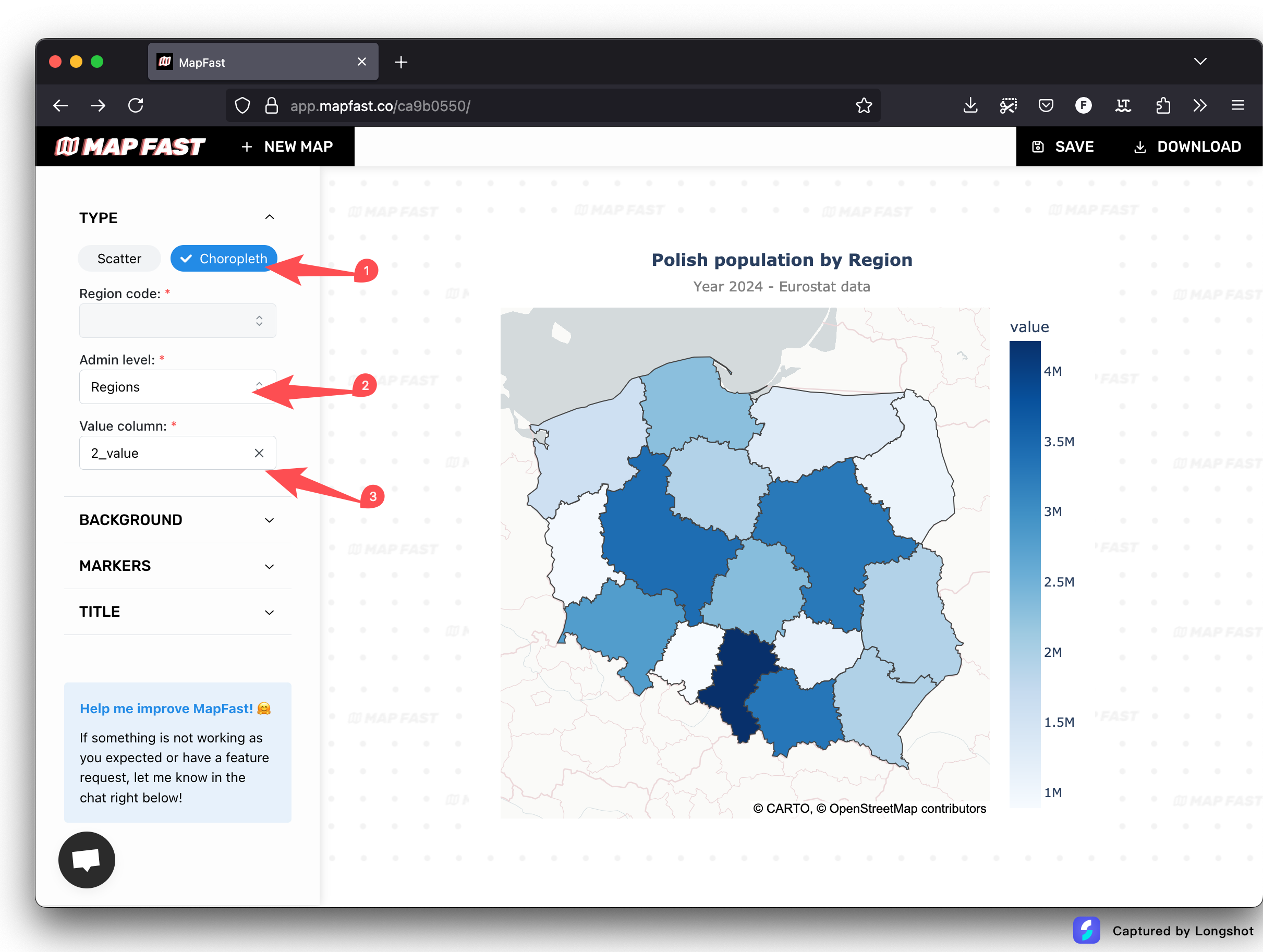 Choropleth map