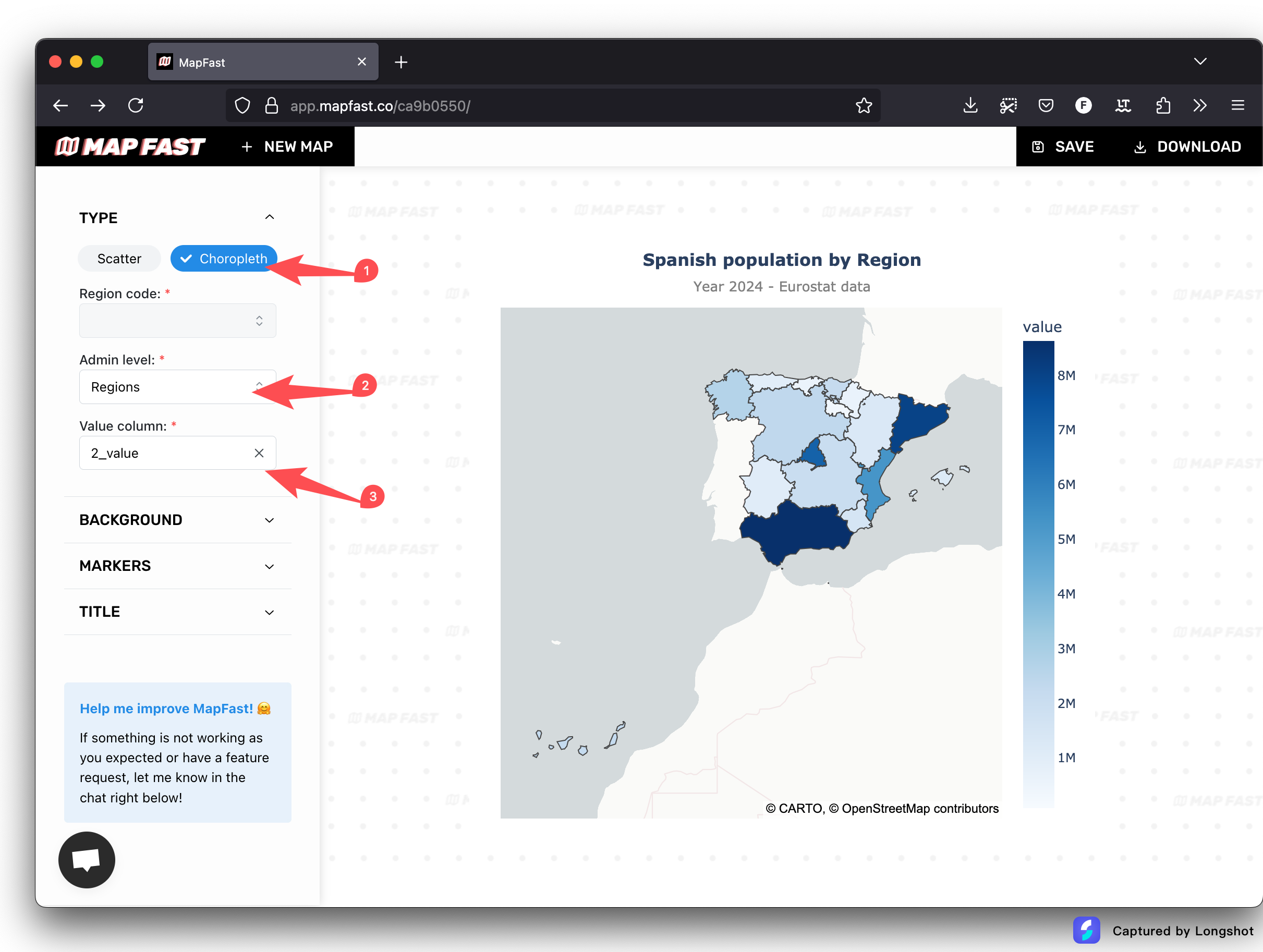 Choropleth map