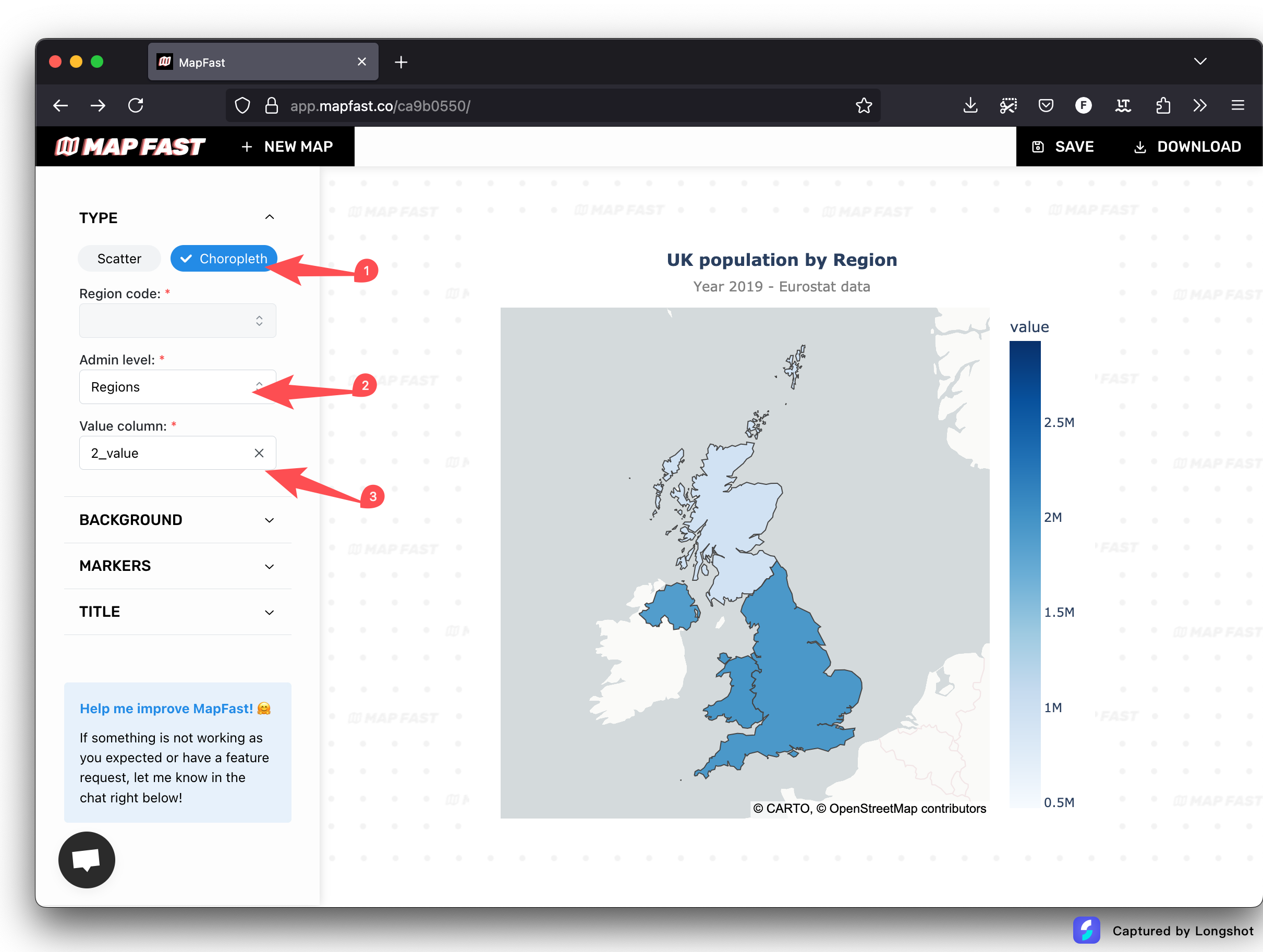 Choropleth map